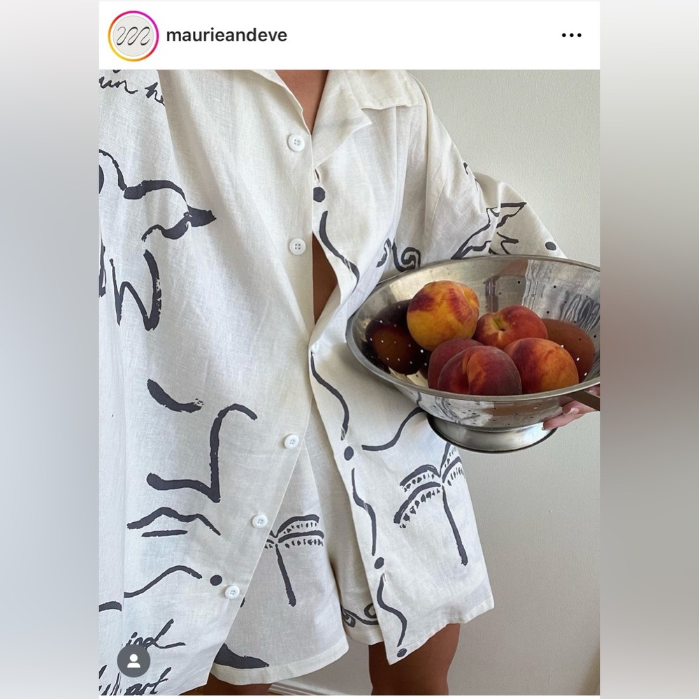 Maurie & Eve Sky Minded Shirt Mini Dress & Shorts Set